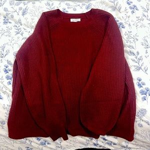 Red Oversized Knit Sweater